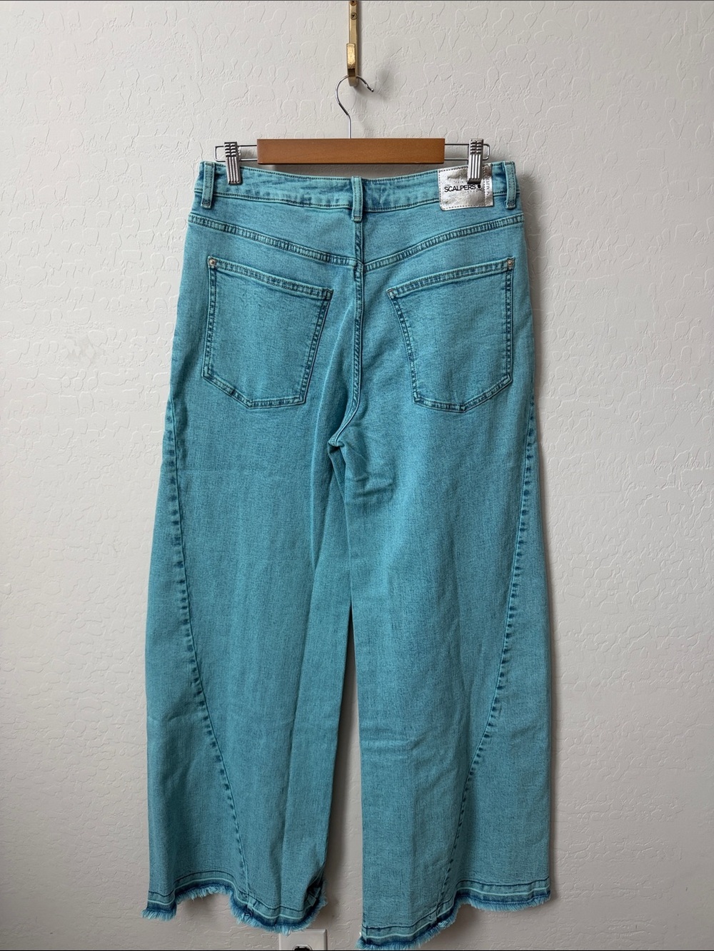 NWT Scalpers Culotte Ques Denim Matching Set Turquoise Wash size L - Picture 5 of 10